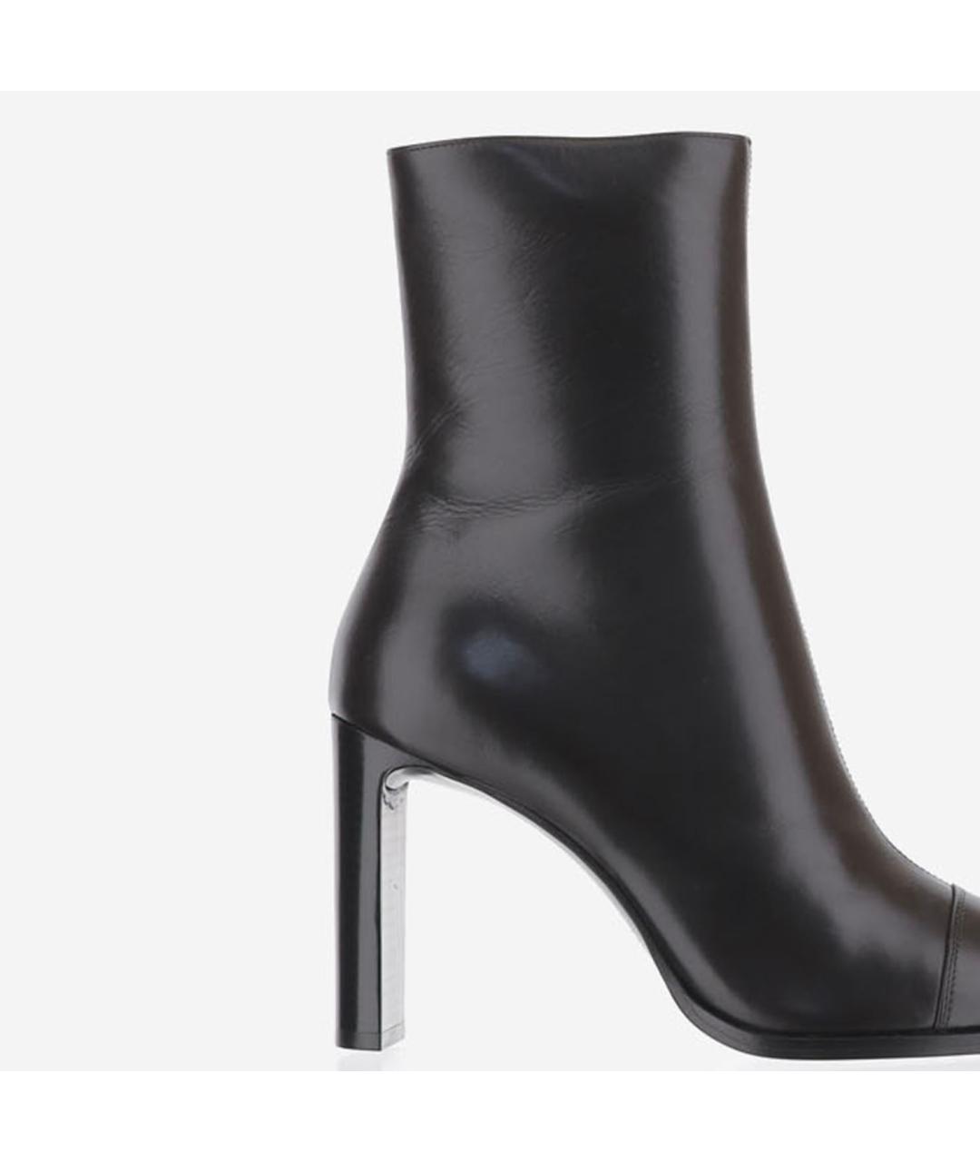 SAINT LAURENT Коричневые кожаные ботильоны, фото 4
