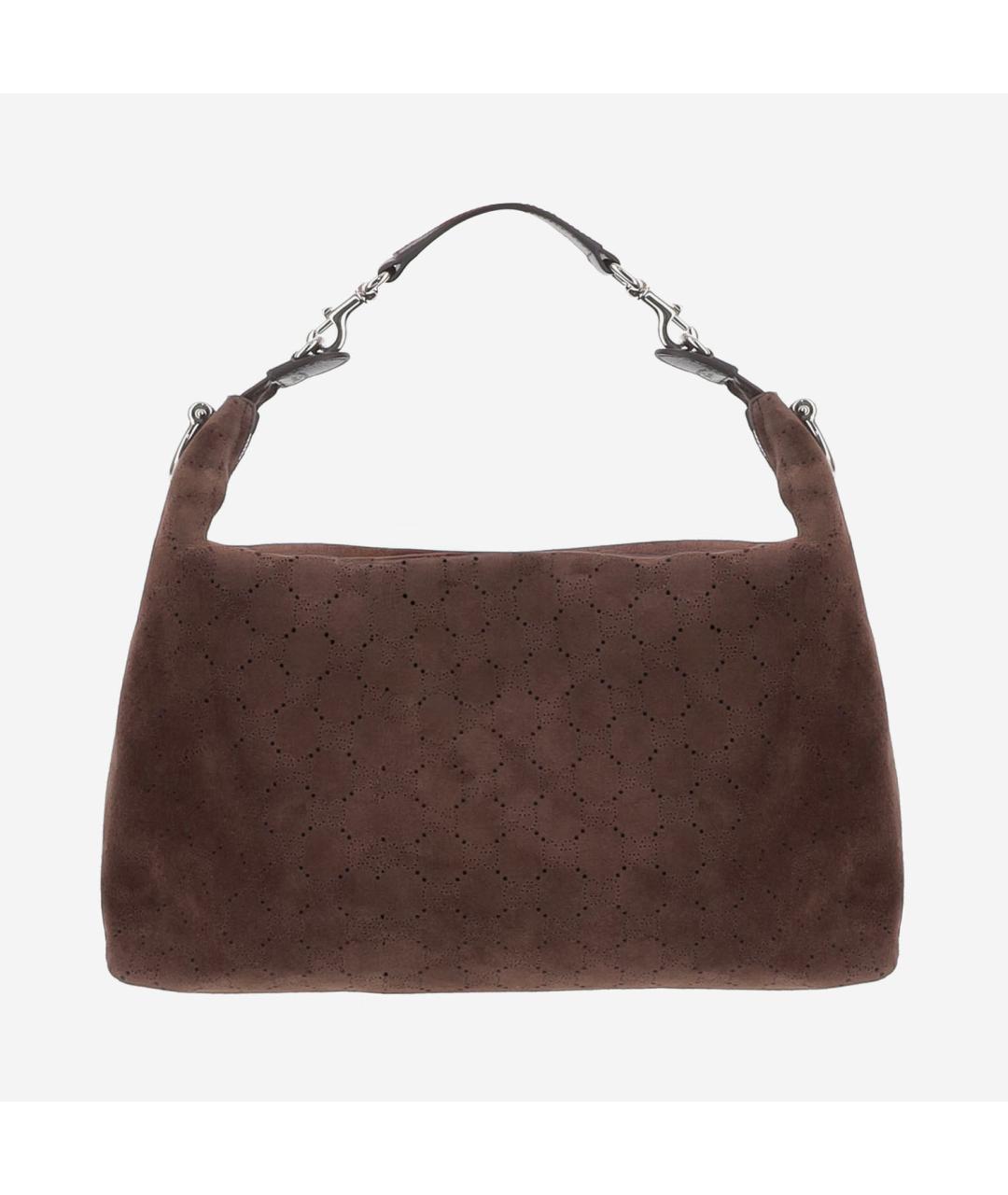 GUCCI Коричневая замшевая сумка тоут, фото 3