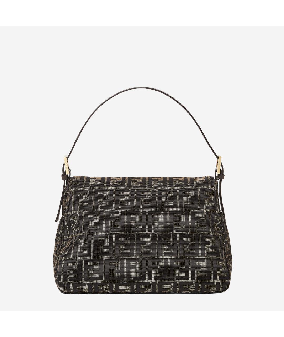 FENDI Коричневая сумка через плечо из канвы, фото 3