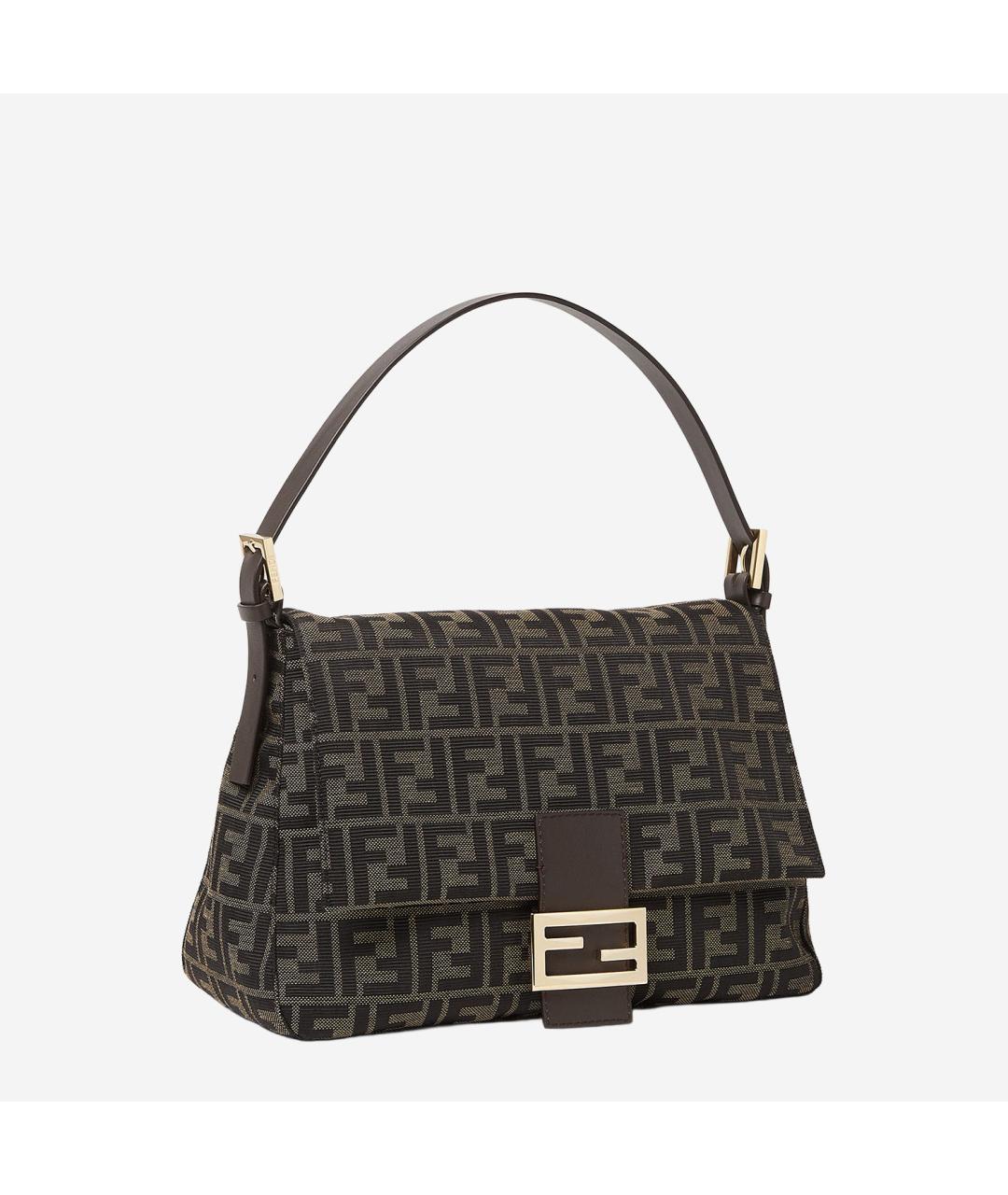 FENDI Коричневая сумка через плечо из канвы, фото 2