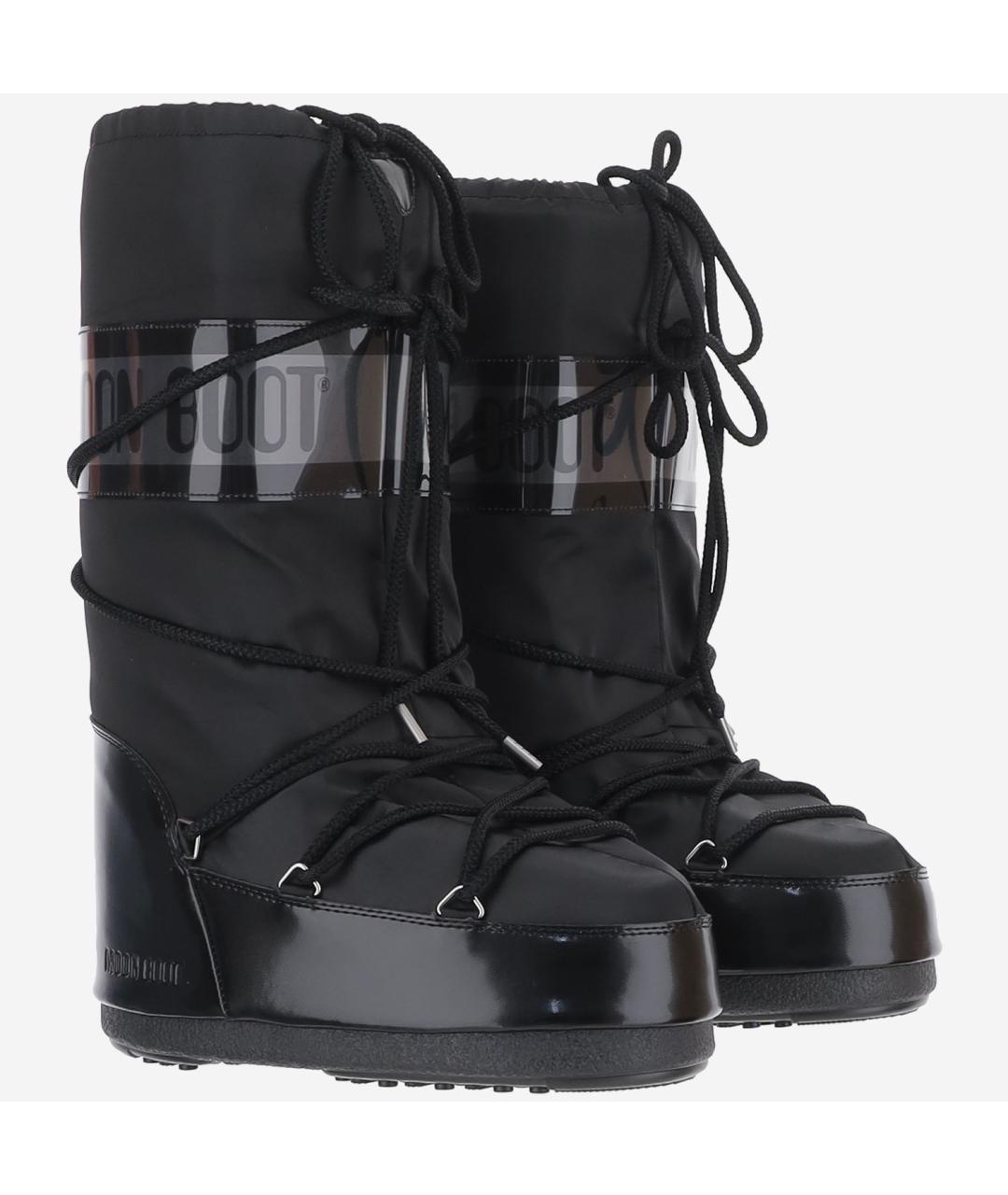 MOON BOOT Черные синтетические сапоги, фото 2
