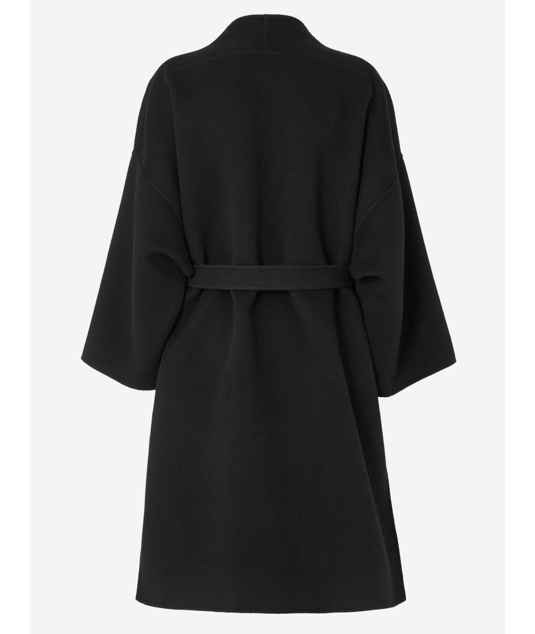 FENDI Черное шерстяное пальто, фото 2