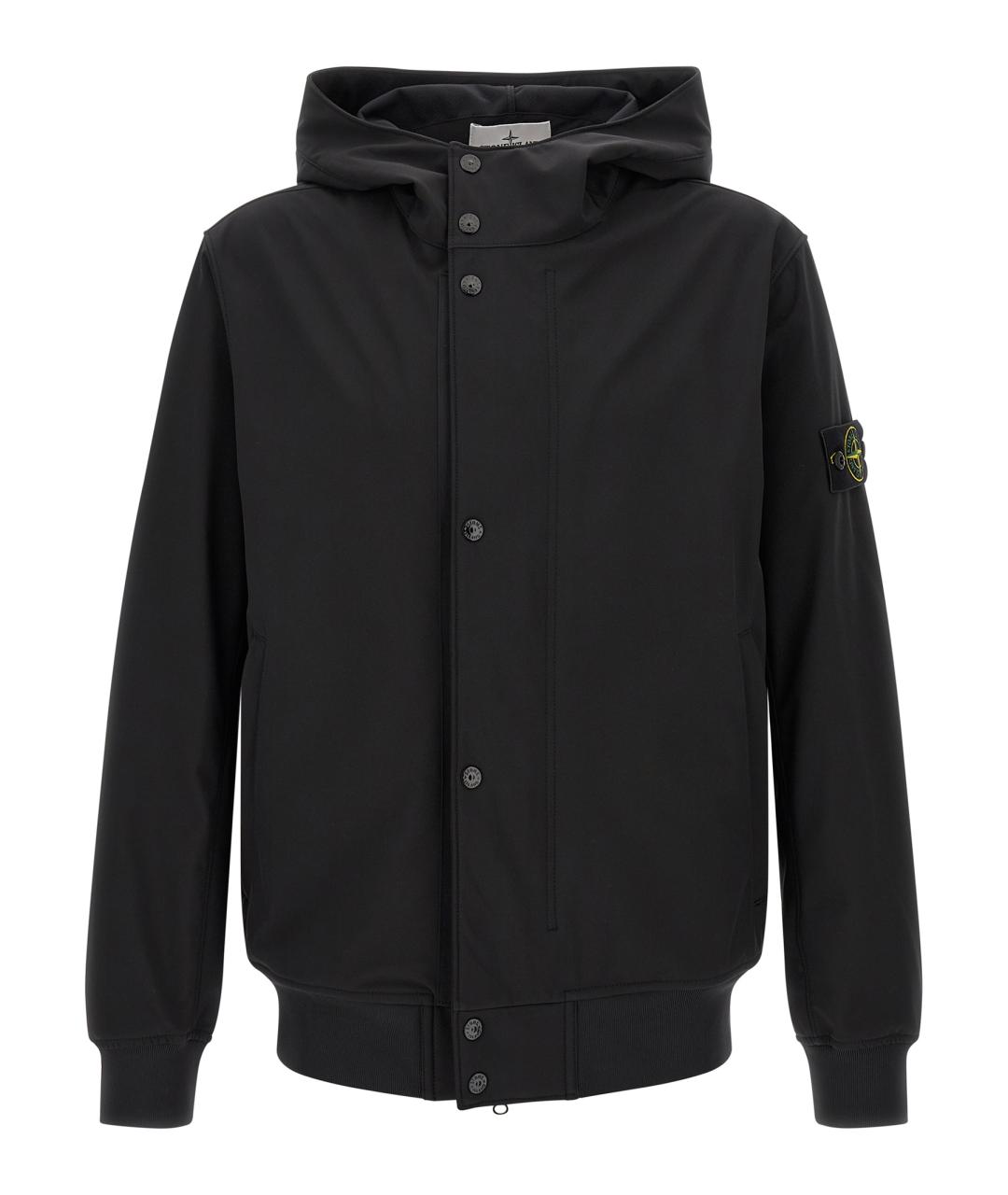 STONE ISLAND Черная полиэстеровая куртка, фото 1
