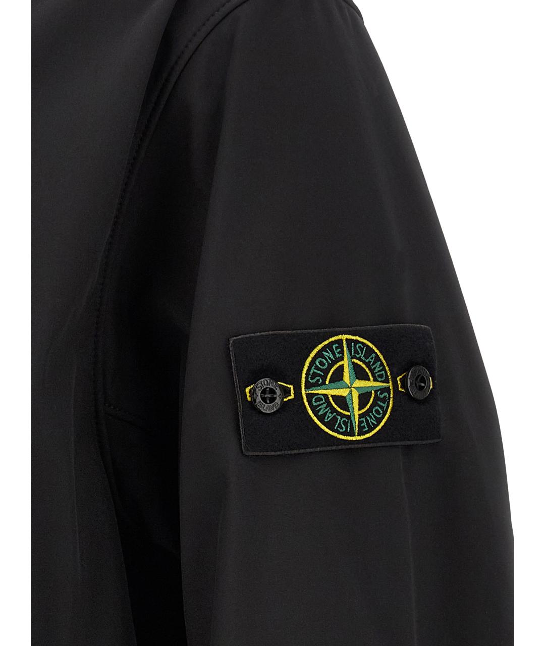 STONE ISLAND Черная полиэстеровая куртка, фото 5