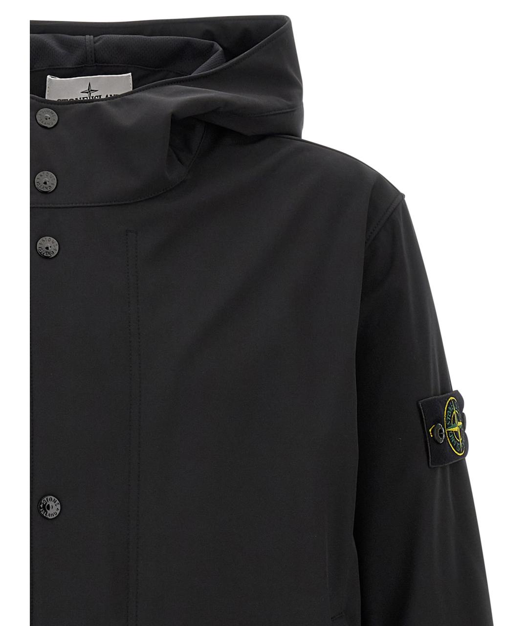 STONE ISLAND Черная полиэстеровая куртка, фото 3