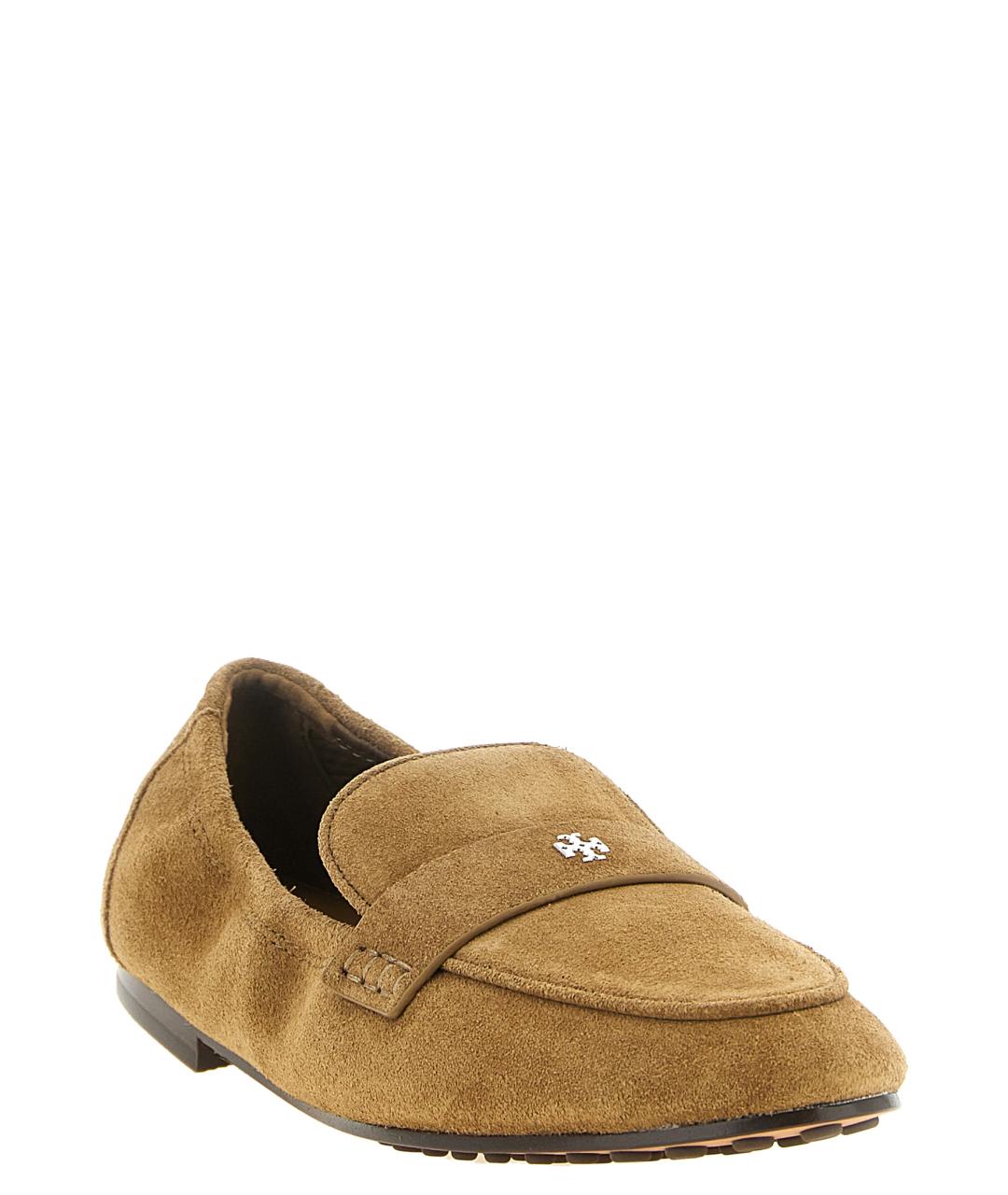 TORY BURCH Бежевые кожаные лоферы, фото 2