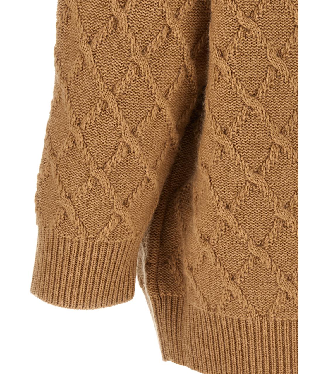 MAX MARA Бежевый шерстяной кардиган, фото 4