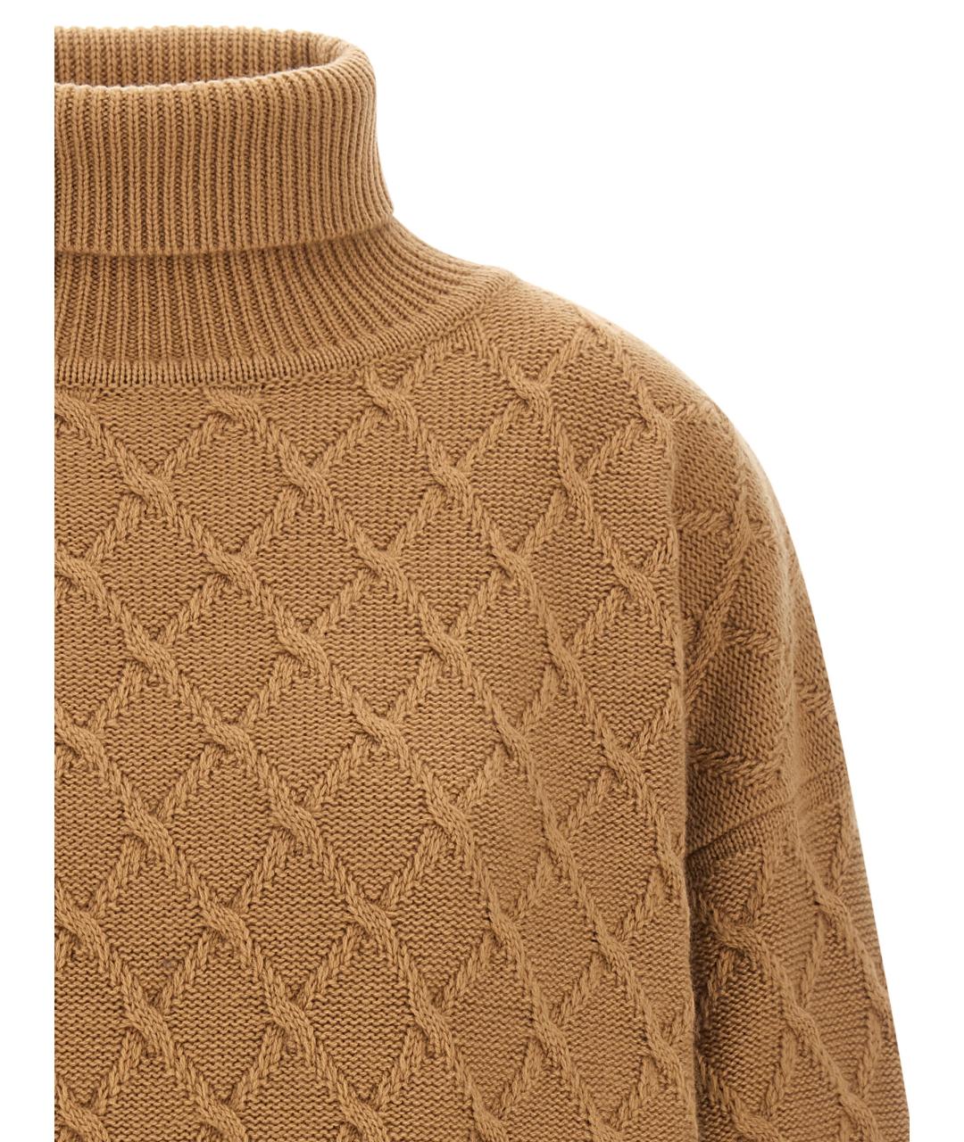MAX MARA Бежевый шерстяной кардиган, фото 3
