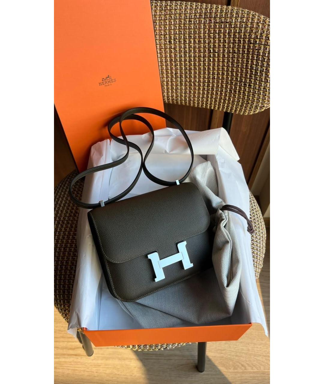 HERMES Кожаная сумка через плечо, фото 6
