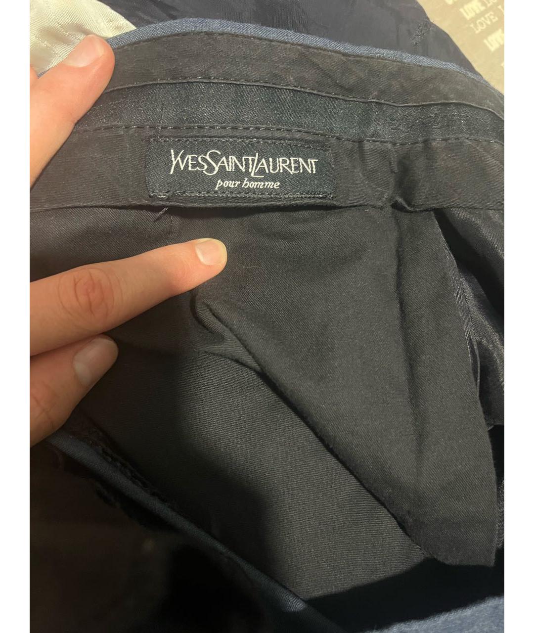 SAINT LAURENT Темно-синий классический костюм, фото 4