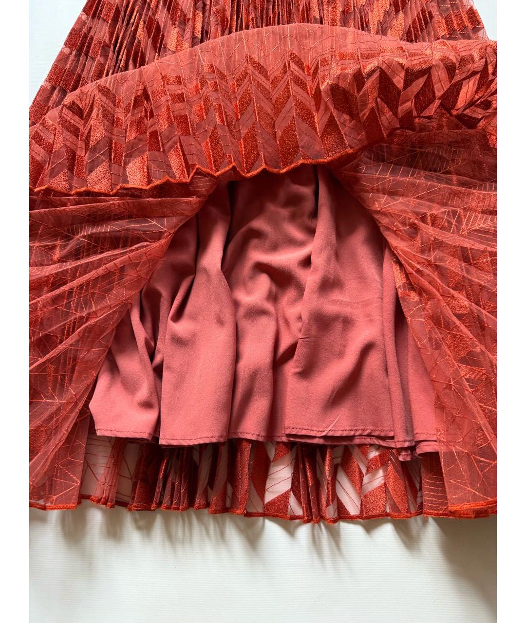 'S MAX MARA Бордовая юбка миди, фото 3