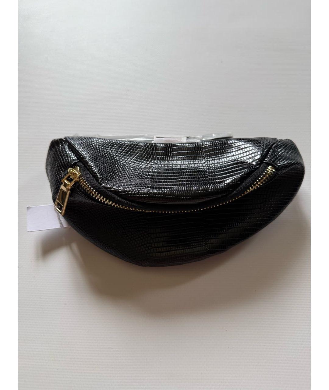 'S MAX MARA Черная поясная сумка из искусственной кожи, фото 4