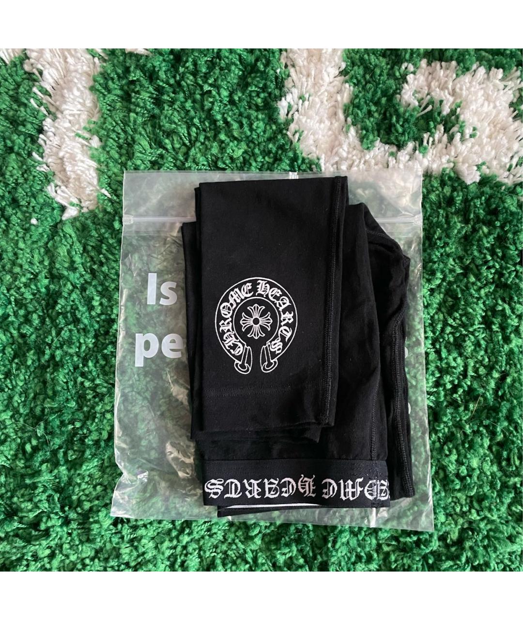 CHROME HEARTS Черные леггинсы и велосипедки, фото 2