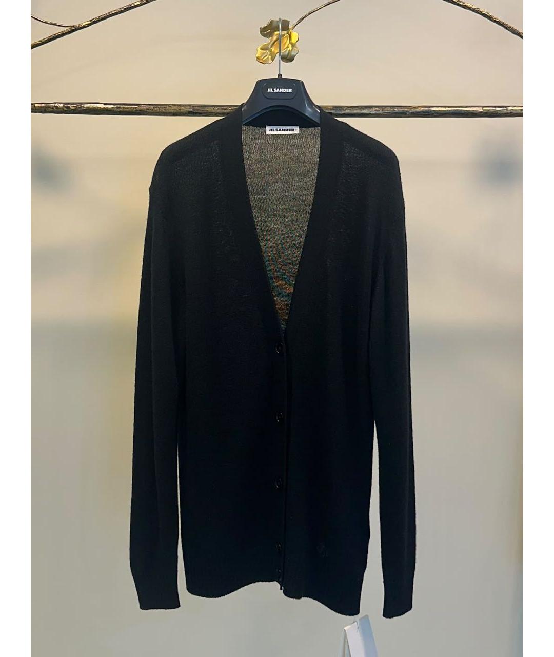 JIL SANDER Черный шерстяной кардиган, фото 5