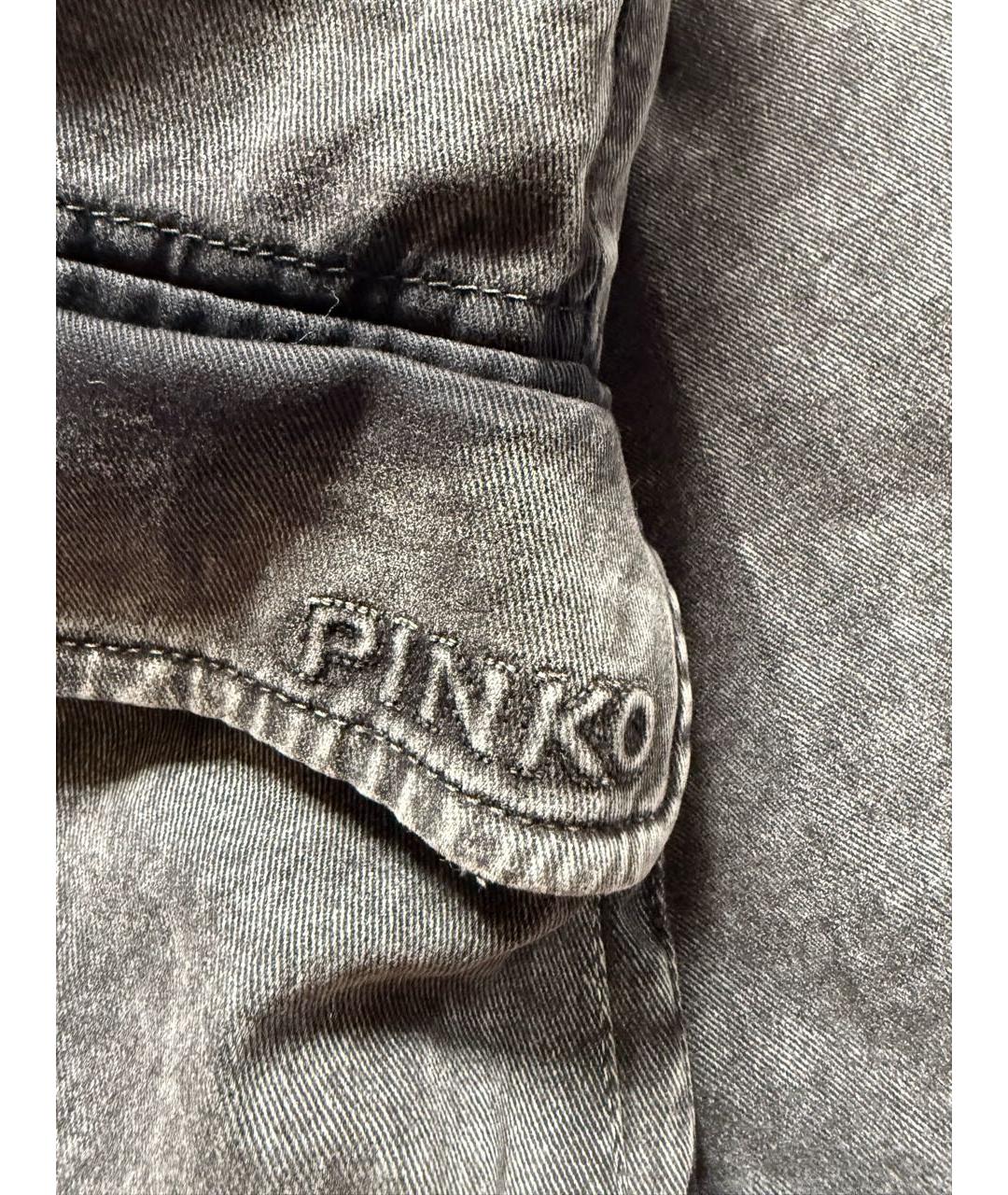 PINKO Серые деним шорты, фото 5