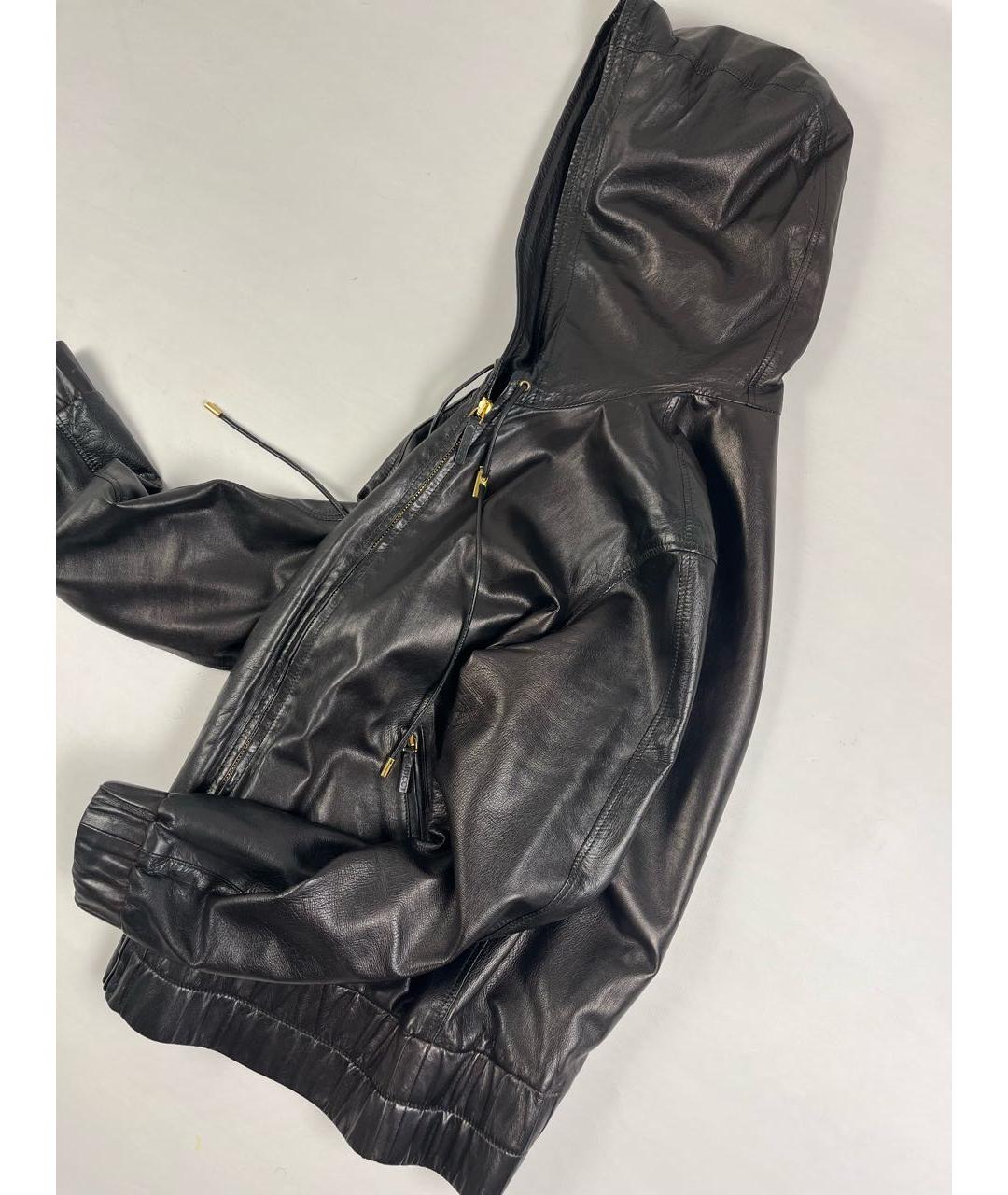 GUCCI Черная кожаная куртка, фото 3