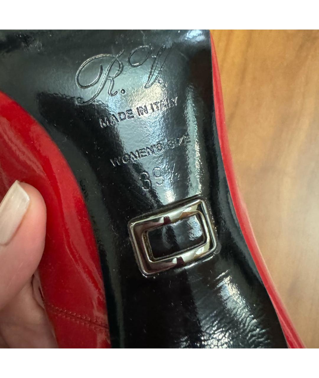 ROGER VIVIER Красные туфли из лакированной кожи, фото 5