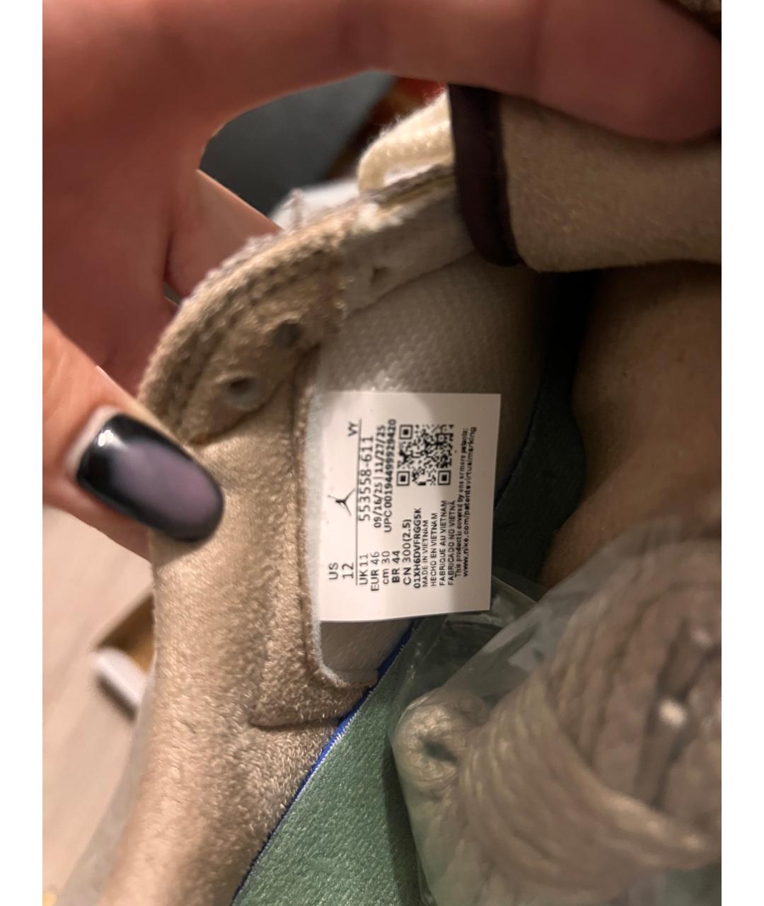NIKE Коричневые текстильные низкие кроссовки / кеды, фото 5