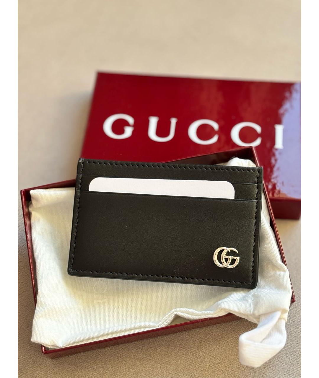 GUCCI Черный кожаный кардхолдер, фото 4