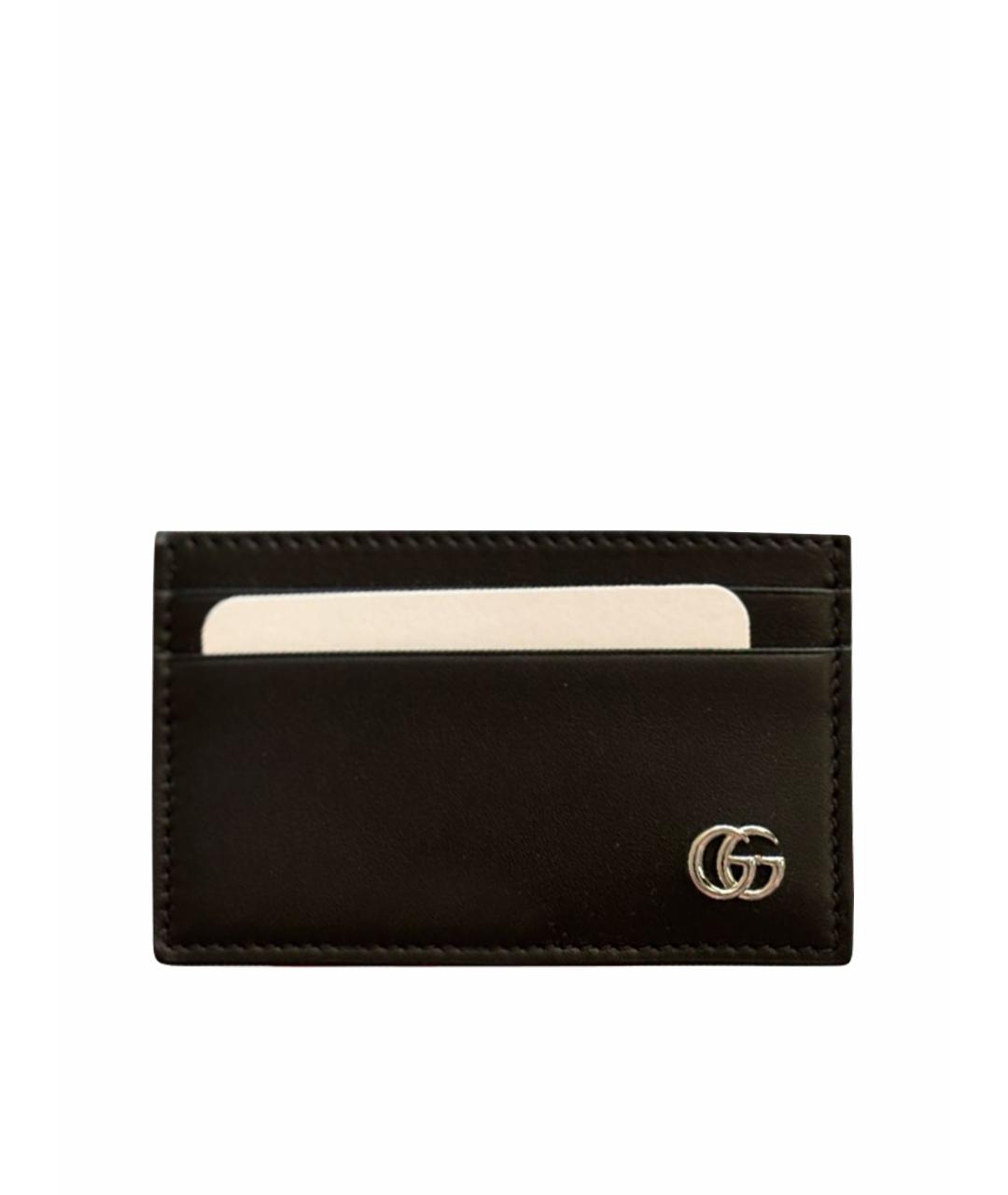 GUCCI Черный кожаный кардхолдер, фото 1
