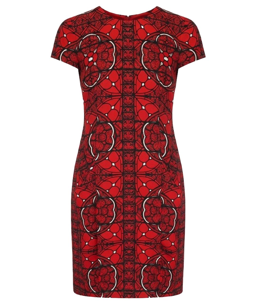 ALEXANDER MCQUEEN Красное коктейльное платье, фото 1
