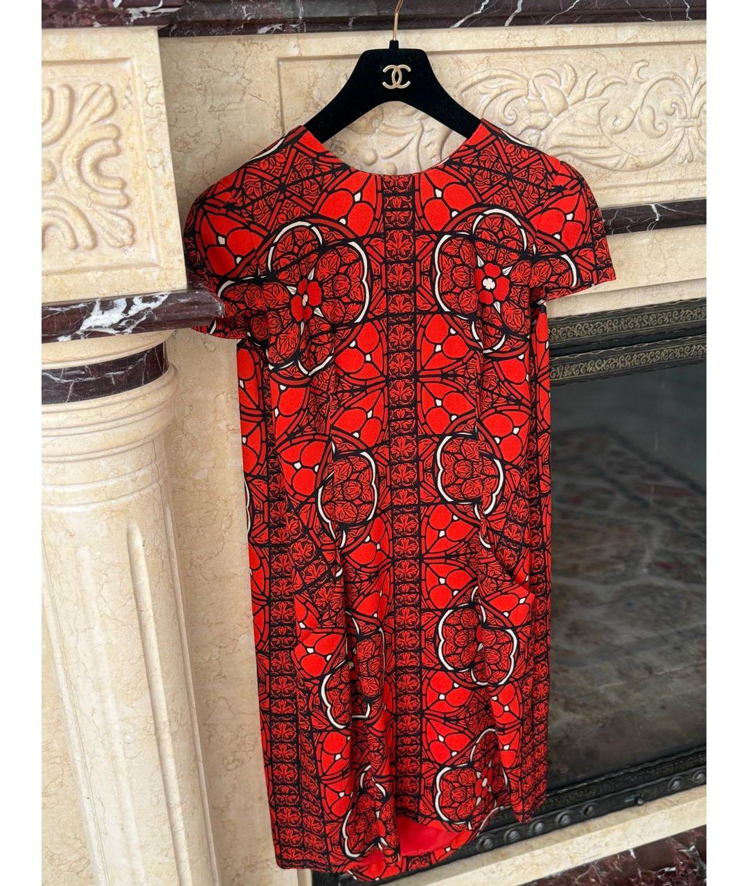 ALEXANDER MCQUEEN Красное коктейльное платье, фото 3