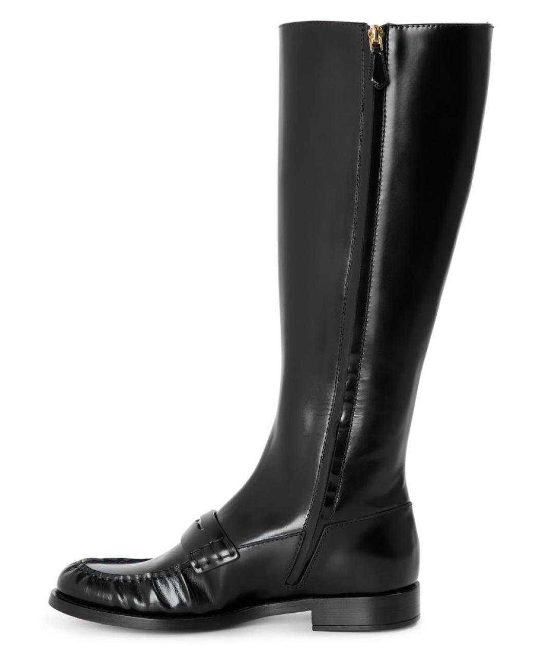 PRADA Черные кожаные сапоги, фото 3