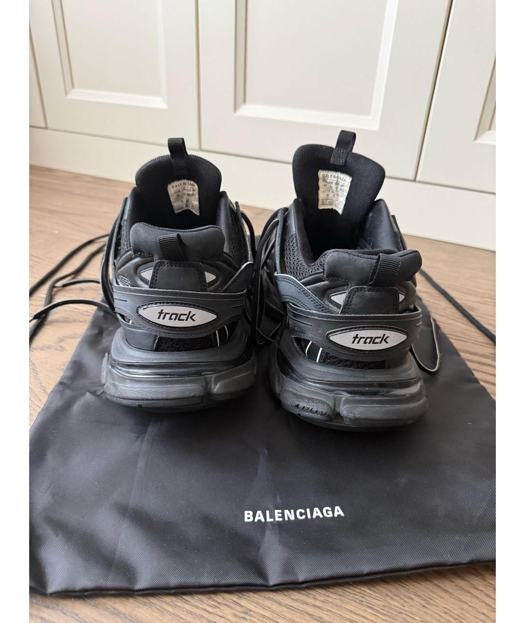 BALENCIAGA Черные синтетические низкие кроссовки / кеды, фото 4