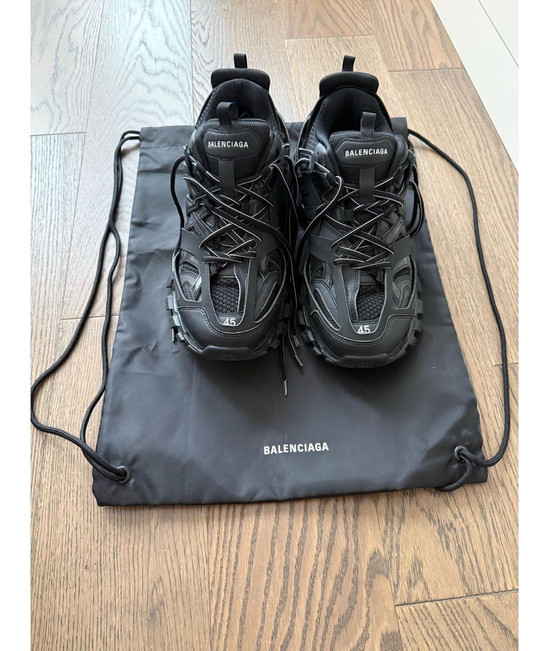 BALENCIAGA Черные синтетические низкие кроссовки / кеды, фото 2