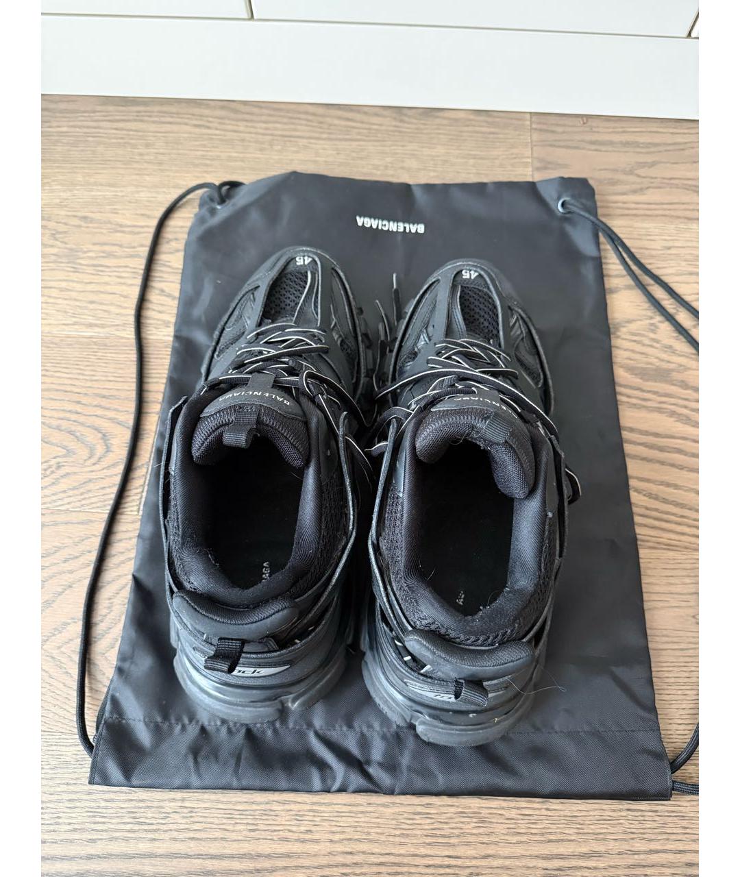 BALENCIAGA Черные синтетические низкие кроссовки / кеды, фото 3