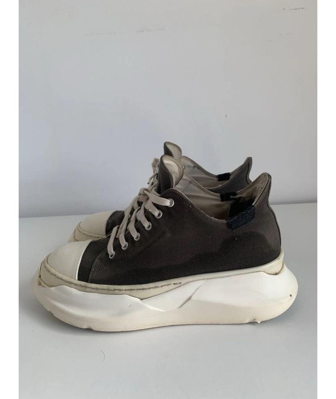RICK OWENS Черные высокие кроссовки / кеды, фото 2