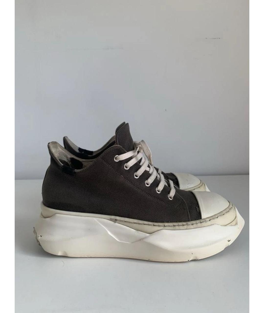 RICK OWENS Черные высокие кроссовки / кеды, фото 4