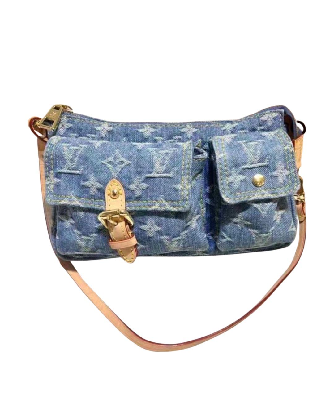 LOUIS VUITTON Синяя деним сумка через плечо, фото 1