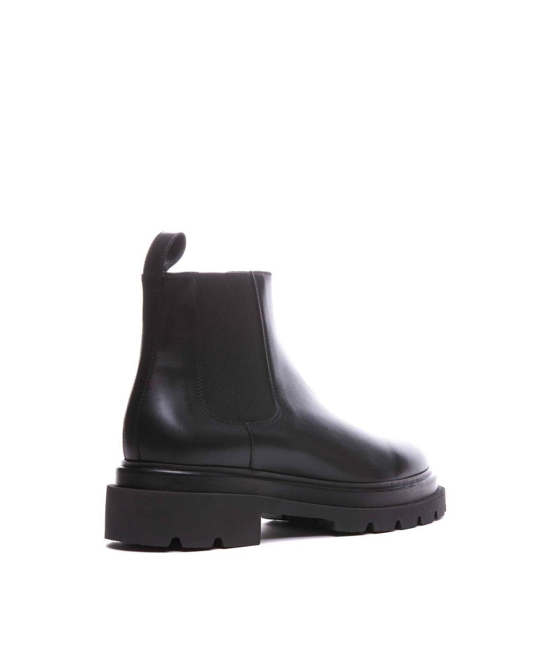 SANTONI Черные кожаные ботинки, фото 2