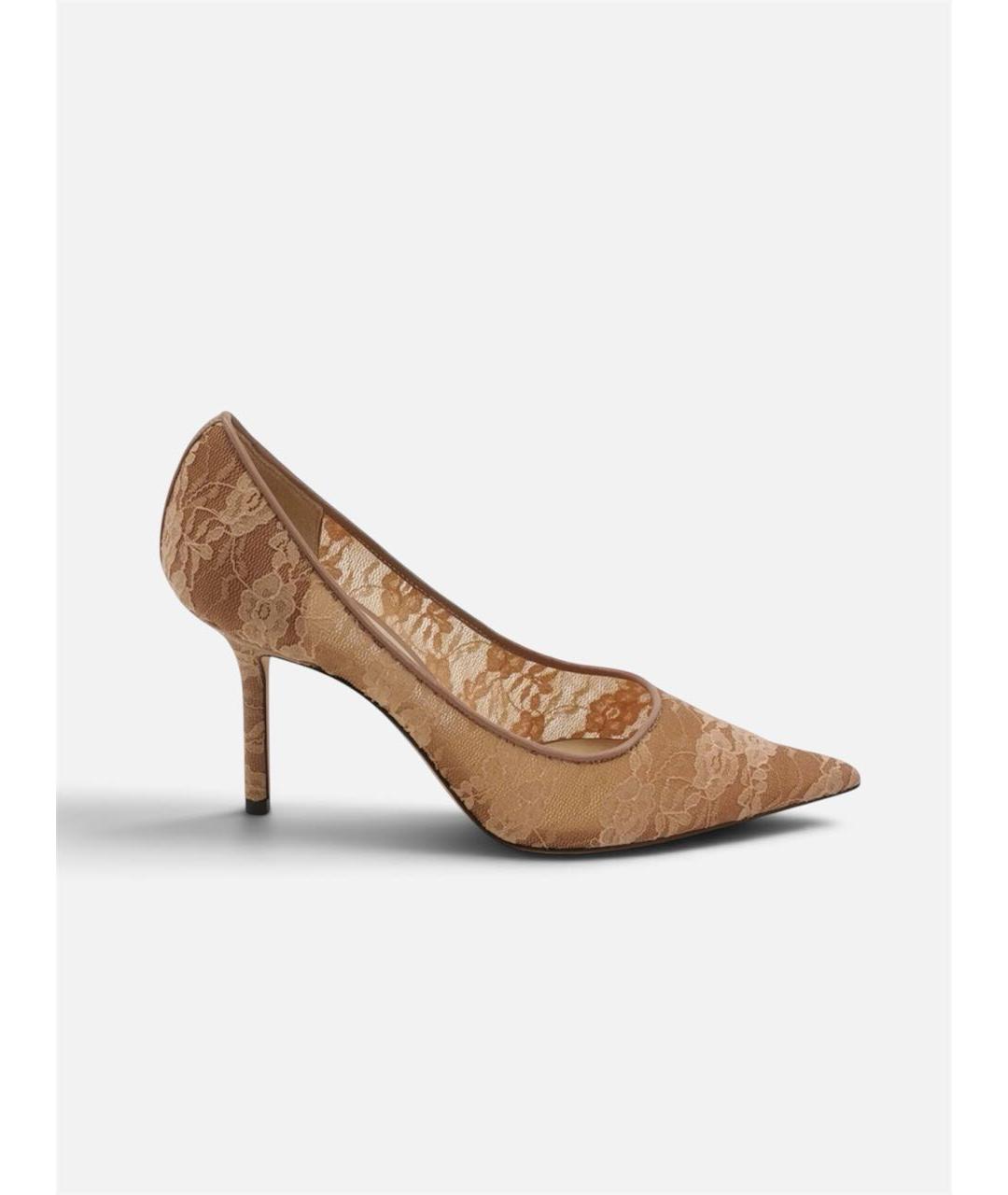 JIMMY CHOO Бежевые текстильные туфли, фото 6