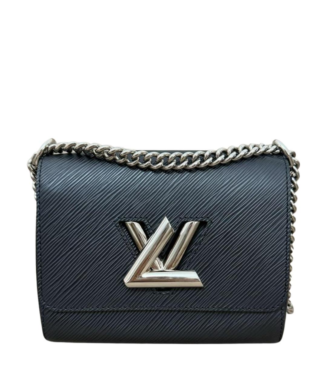 LOUIS VUITTON Черная кожаная сумка через плечо, фото 1