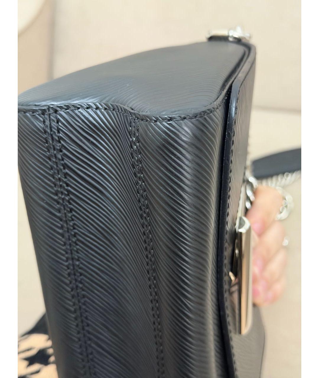LOUIS VUITTON Черная кожаная сумка через плечо, фото 7
