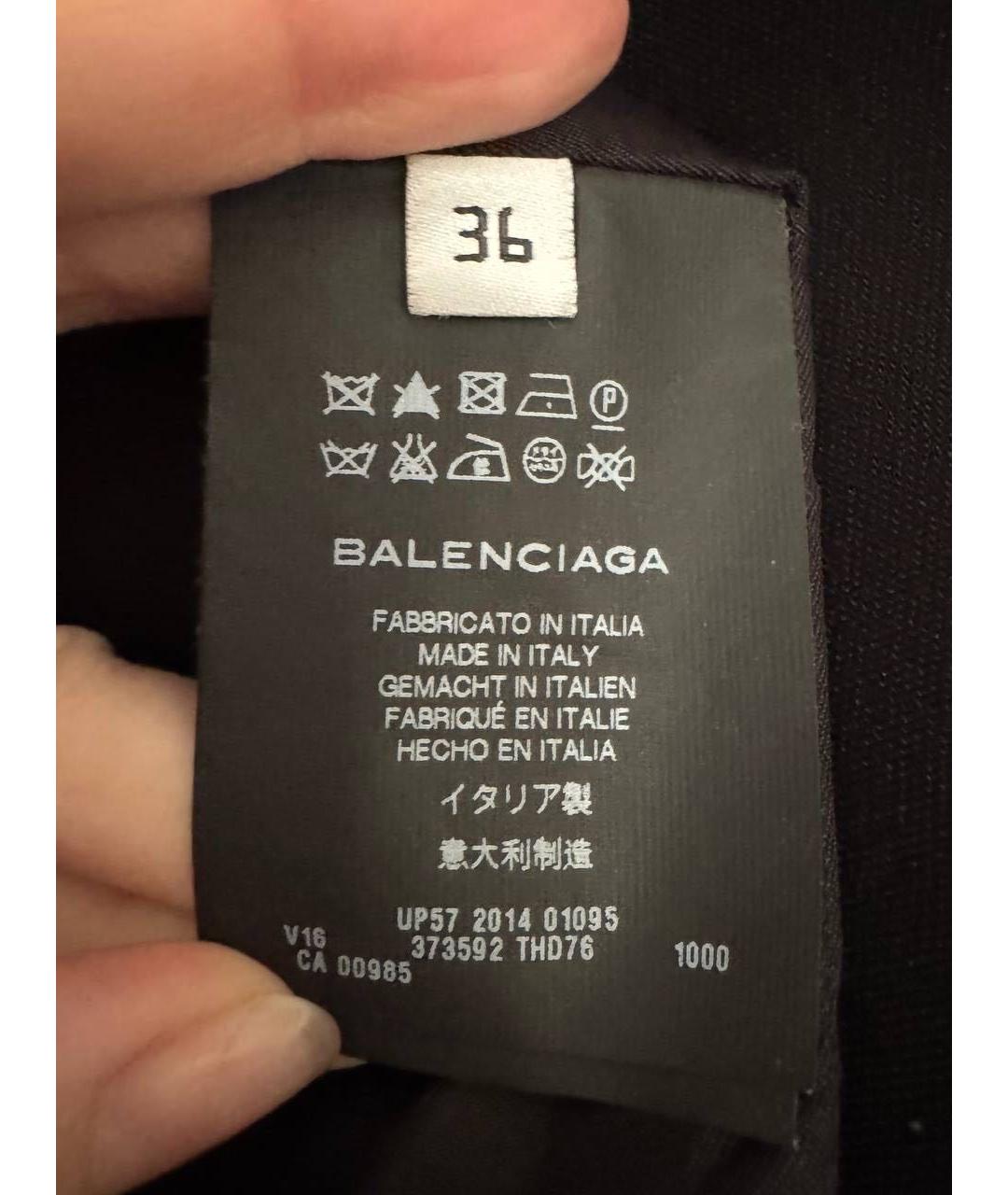 BALENCIAGA Черный вискозный жакет/пиджак, фото 5