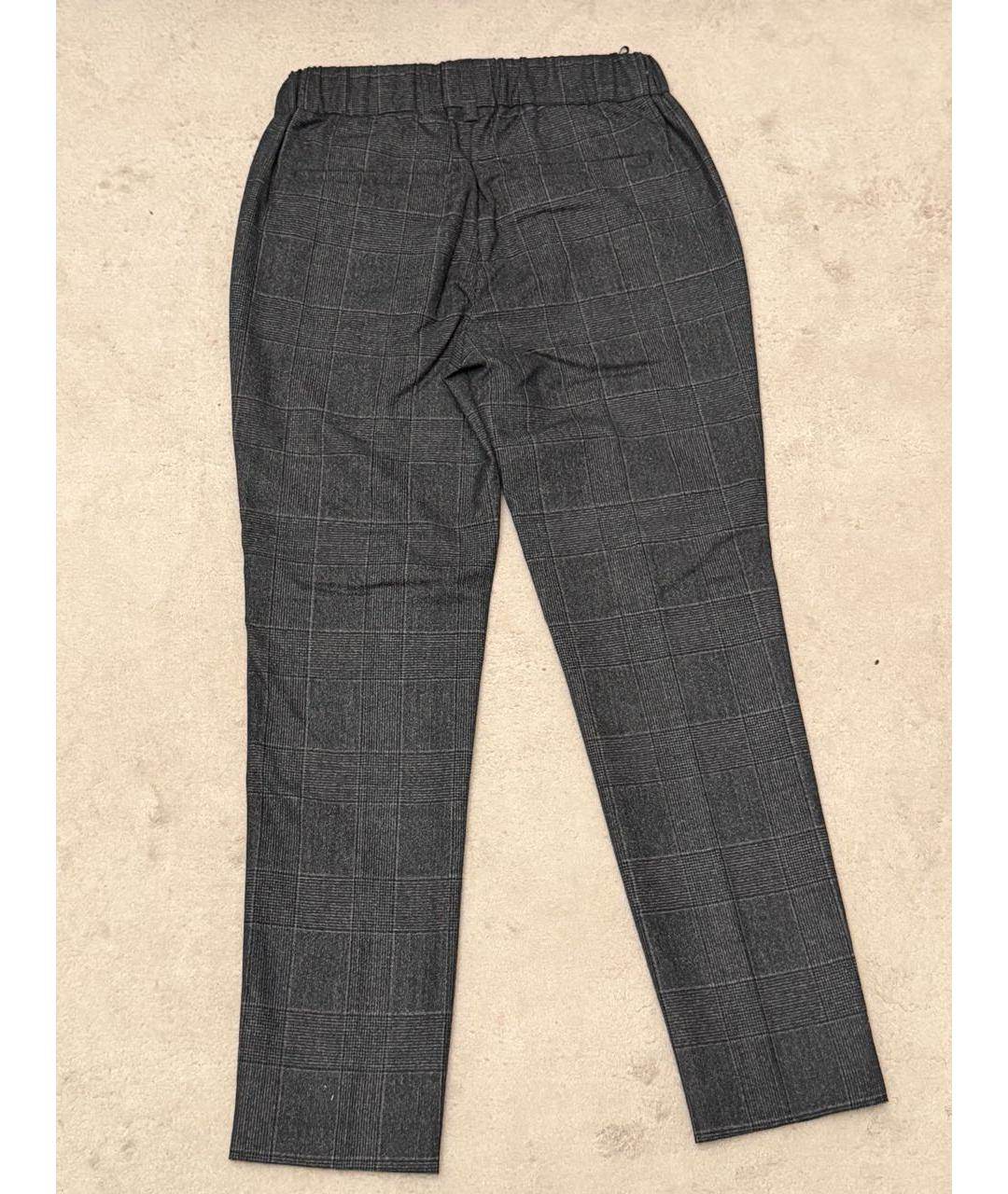 BRUNELLO CUCINELLI Серые шерстяные брюки узкие, фото 2