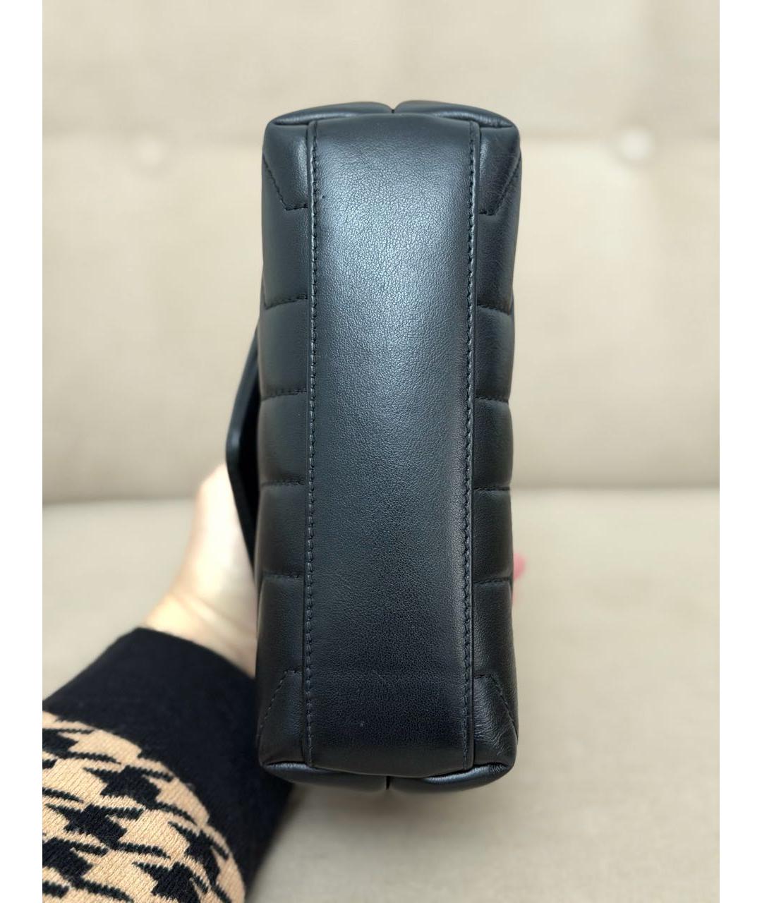 SAINT LAURENT Черная кожаная сумка через плечо, фото 6