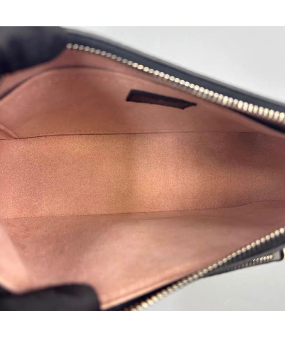 LOUIS VUITTON Черная кожаная сумка через плечо, фото 7