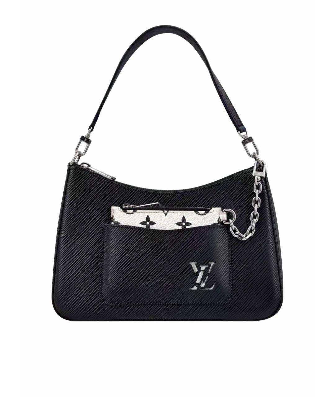 LOUIS VUITTON Черная кожаная сумка через плечо, фото 1