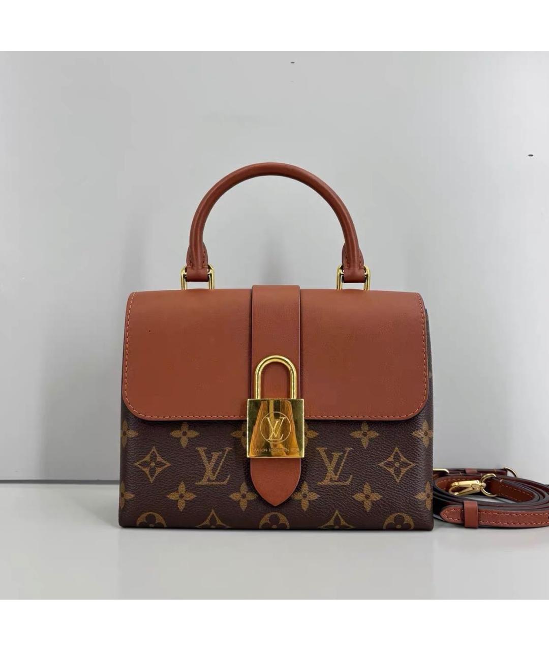 LOUIS VUITTON Коричневая сумка с короткими ручками из канвы, фото 9