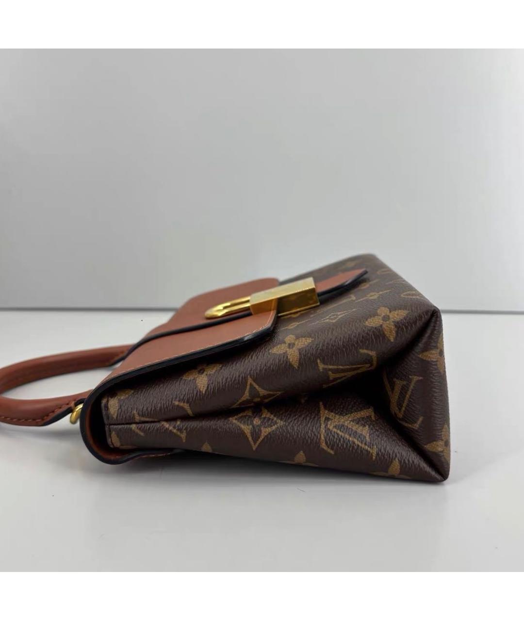 LOUIS VUITTON Коричневая сумка с короткими ручками из канвы, фото 5