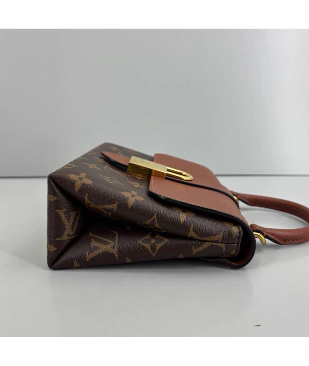 LOUIS VUITTON Коричневая сумка с короткими ручками из канвы, фото 4