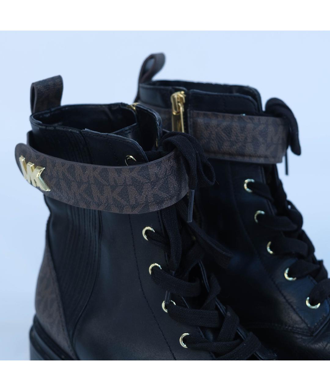MICHAEL KORS Черные кожаные ботинки, фото 5