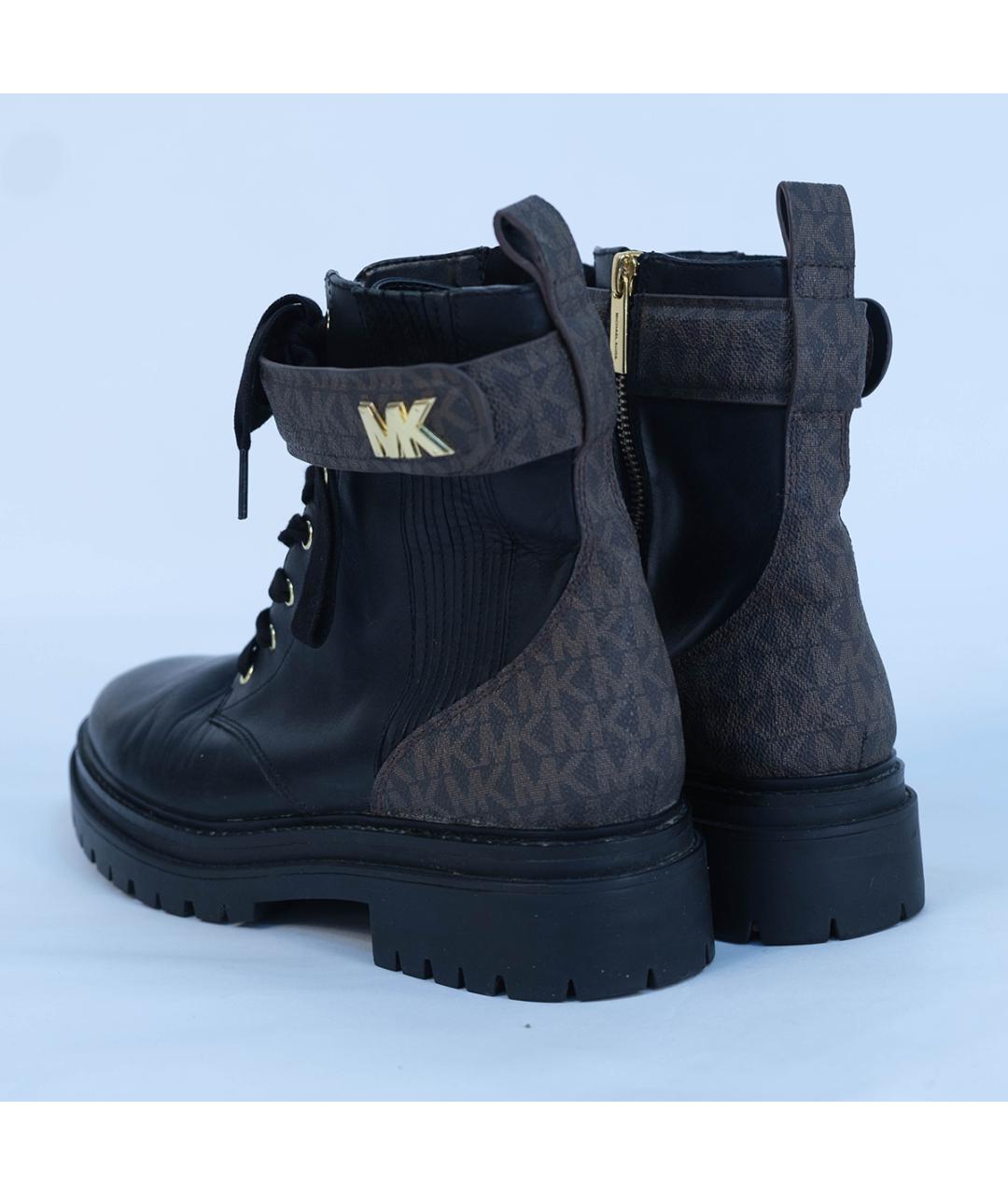 MICHAEL KORS Черные кожаные ботинки, фото 7