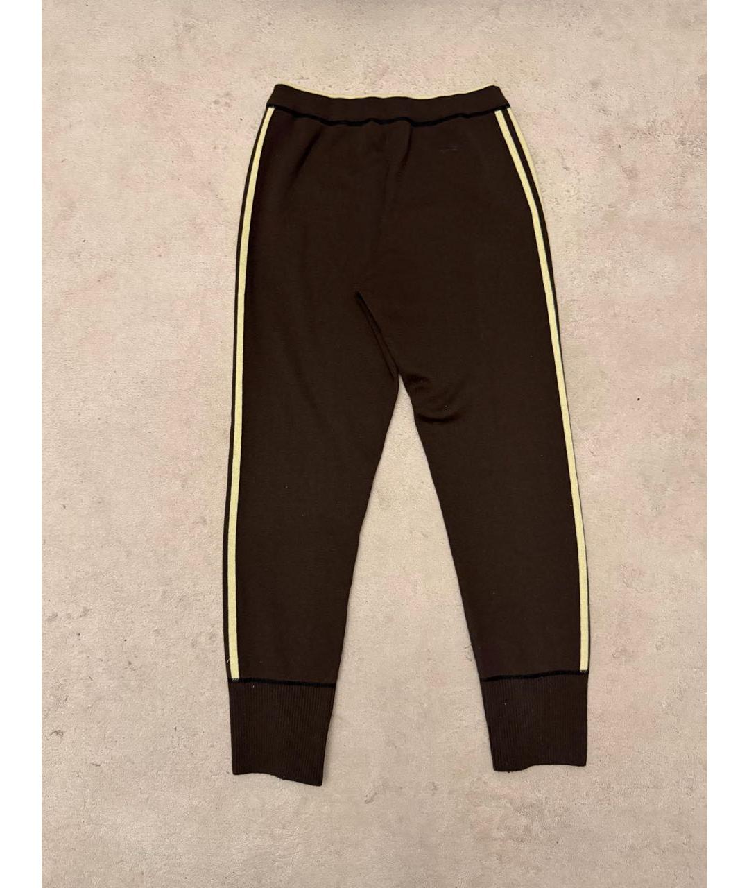 ADIDAS Коричневые шерстяные брюки узкие, фото 2