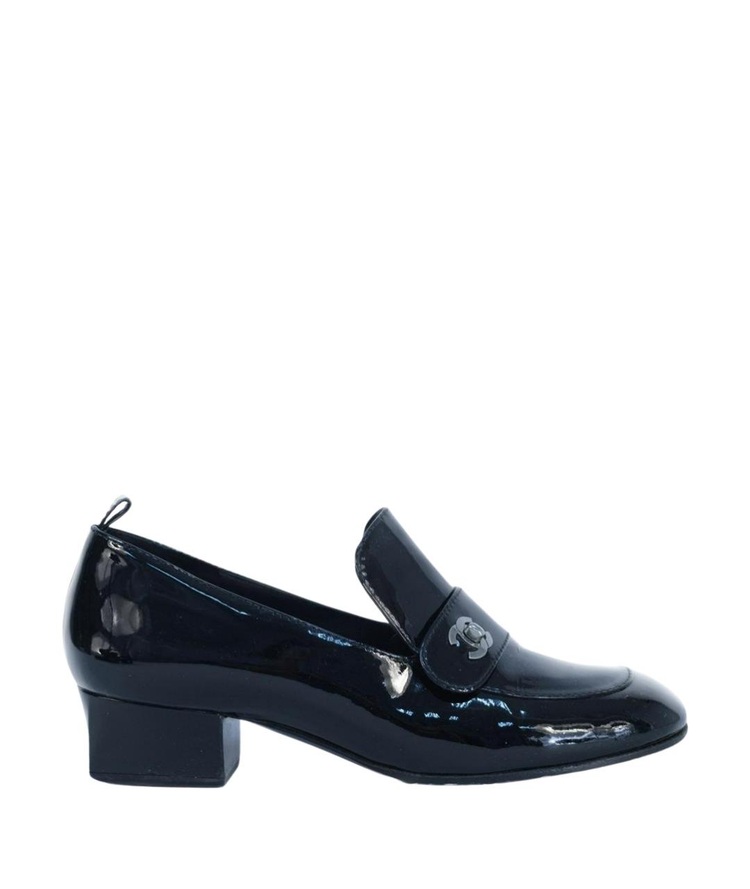 CHANEL Черные туфли из лакированной кожи, фото 1
