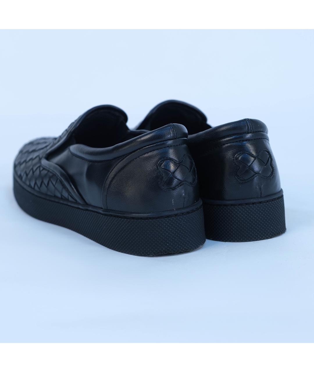 BOTTEGA VENETA Черные кожаные слипоны, фото 7